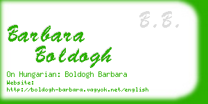 barbara boldogh business card